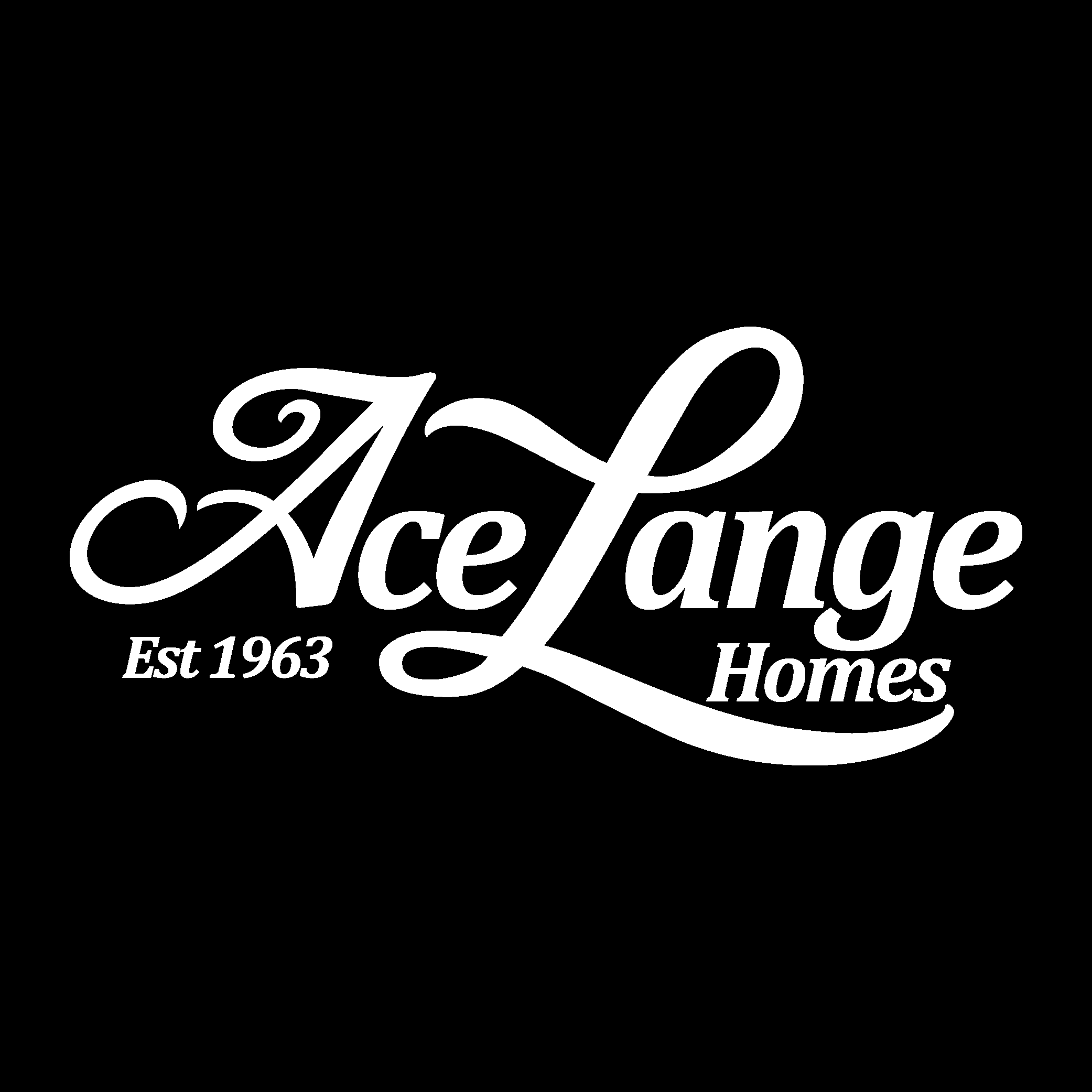 Ace Lange Homes White Logo Vector Logo